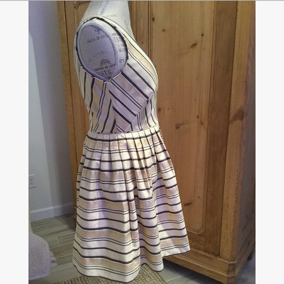 J. Crew metallic stripe dress - Picture 4 of 7